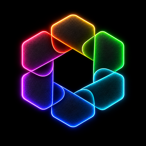 Spectrum rainbow neon icon